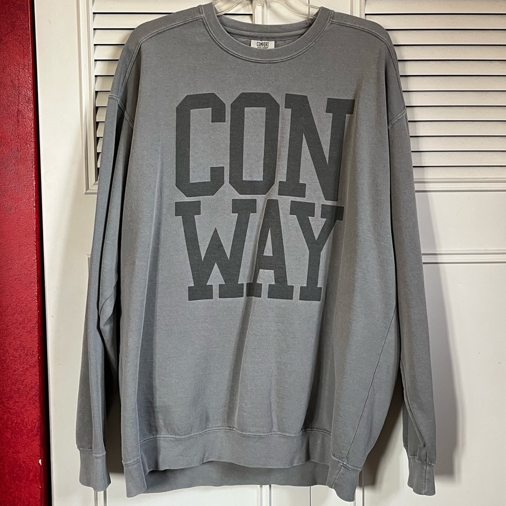 Comfort Colors Gray Arkansas Conway High School Wampus Cat Sweatshirt Sz XL